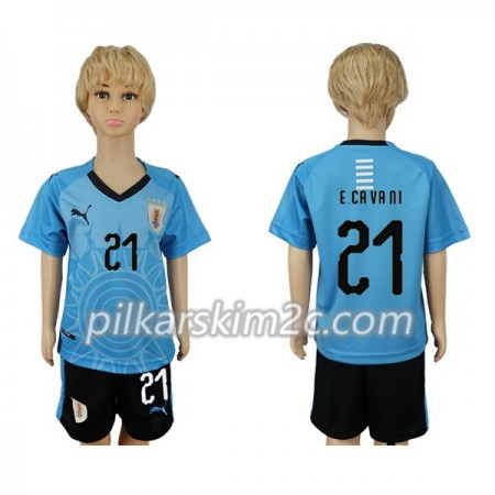 Koszulka Urugwaj E.Cavani 21 Dziecięca Główna Mistrzostwa Świata 2018 - Koszulki Piłkarskie